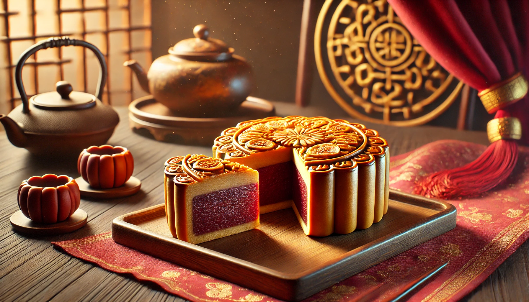 Red Bean Mooncake