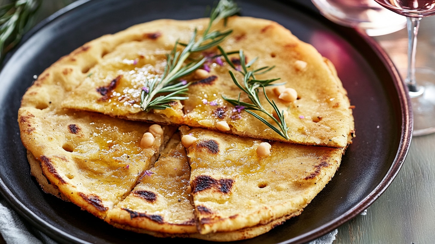 Socca, chickpea flatbread from Nice