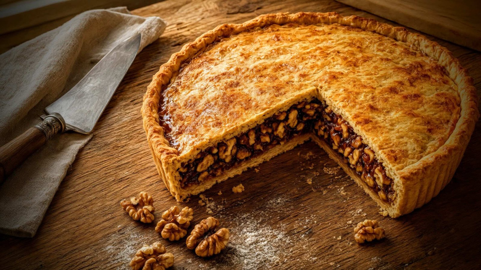 Bündner Nusstorte: The Swiss Walnut Tart with a Caramel Secret