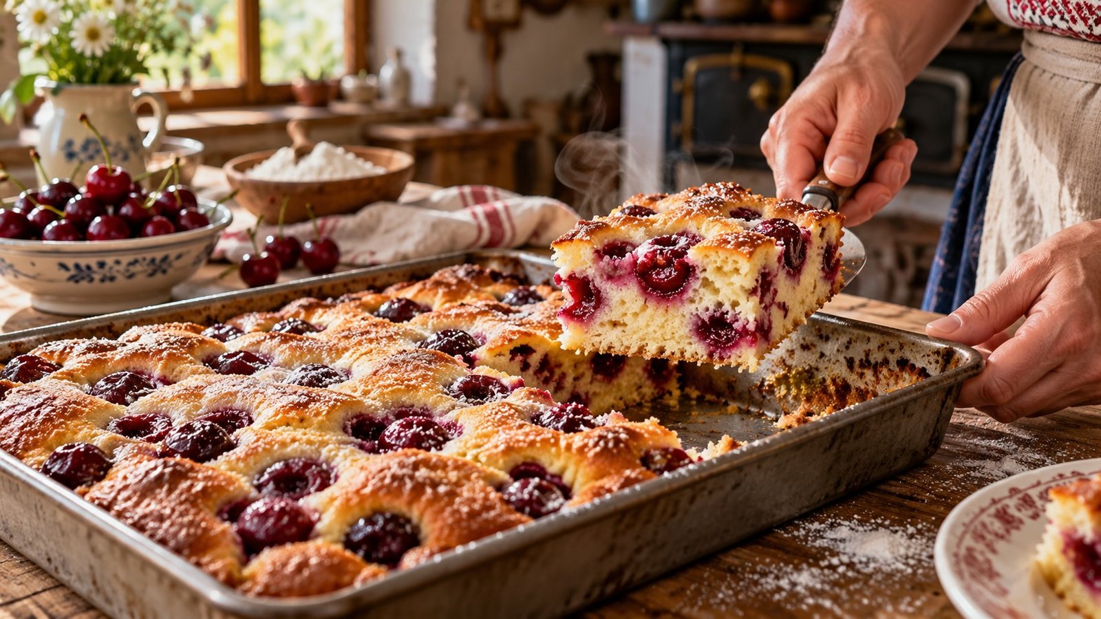 Bublanina: When Cherries Meet Fluffy Sponge